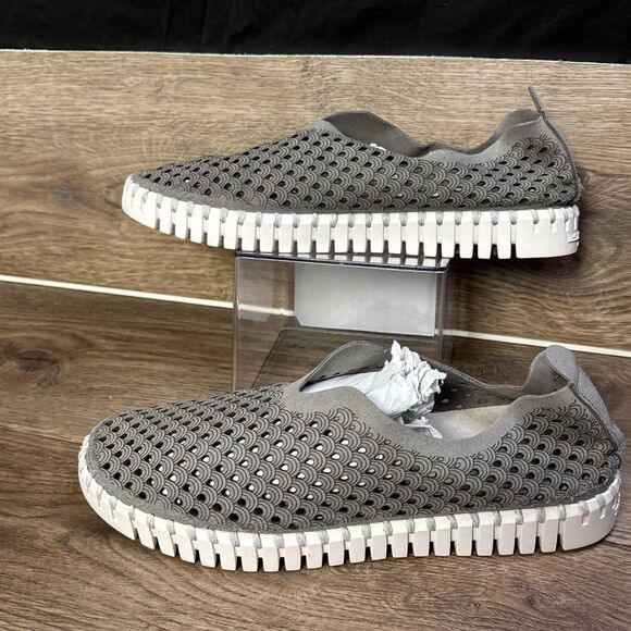 Ilse Jacobson Tulip Double Stack Latte Slip-On Shoes Gray Size 38 - Picture 1 of 7